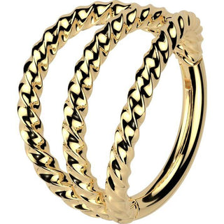 Anillo Triple trenzado Segment