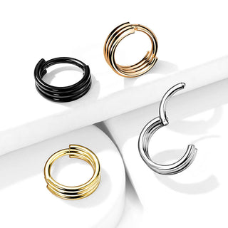 Anillo Aros Triple Capa Clicker