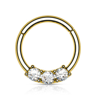 Anillo 3 Circonita Clicker
