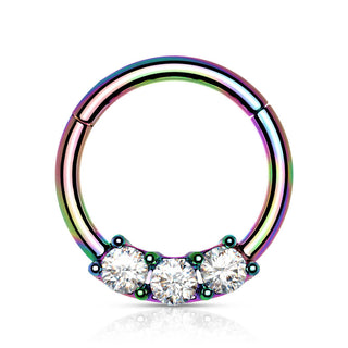 Anillo 3 Circonita Clicker