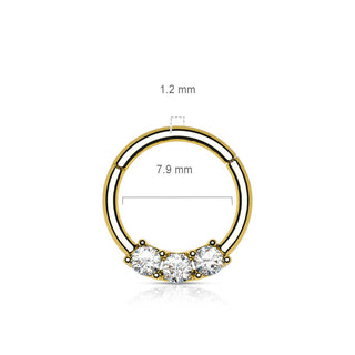 Anillo 3 Circonita Clicker