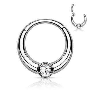 Anillo Circonita Redonda Clicker