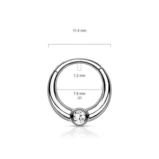Anillo Circonita Redonda Clicker