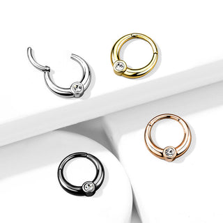 Anillo Circonita Redonda Clicker