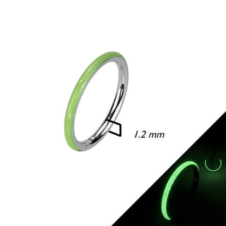 Titanio Anillo Fosforescente Clicker