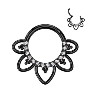 Titanio Anillo Corazón Clicker