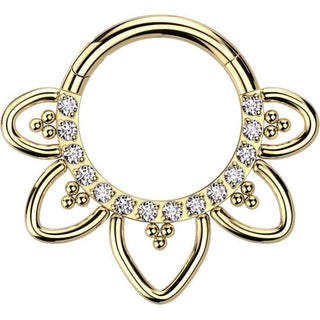 Titanio Anillo Corazón Clicker
