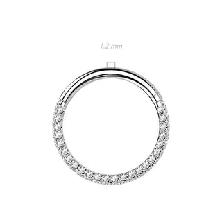 Titanio Anillo Circonita Clicker