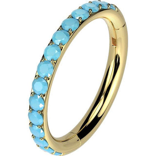 Titanio Anillo Turquesa Segment