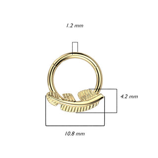 Titanio Anillo Pluma Clicker