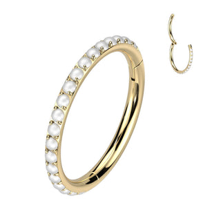 Titanio Anillo Circonita Clicker