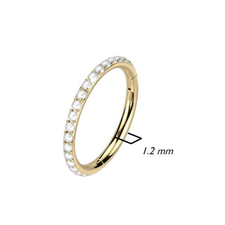 Titanio Anillo Circonita Clicker