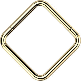 Titanio Anillo Cuadrado Clicker