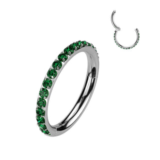 Titanio Anillo Circonita Segment