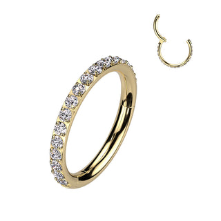 Titanio Anillo Circonita Segment