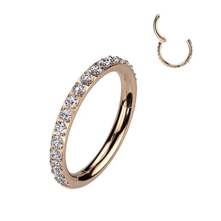 Titanio Anillo Circonita Segment