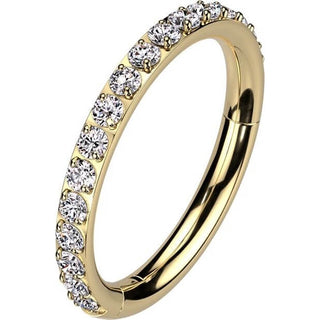 Titanio Anillo Circonita Segment