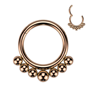 Titanio Anillo Bola Clicker