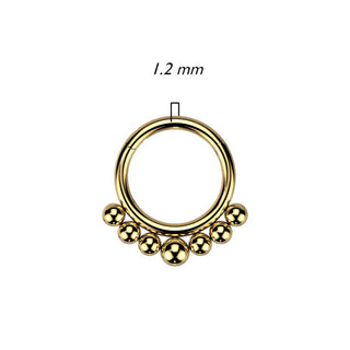 Titanio Anillo Bola Clicker