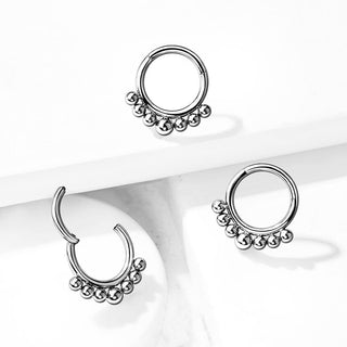 Titanio Anillo Bola Clicker
