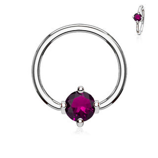 Anillo Circonita Redonda Cierre de bola