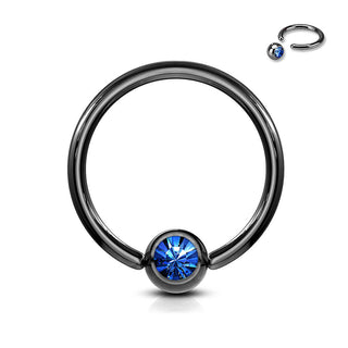 Anillo Bola Circonita Cierre de bola