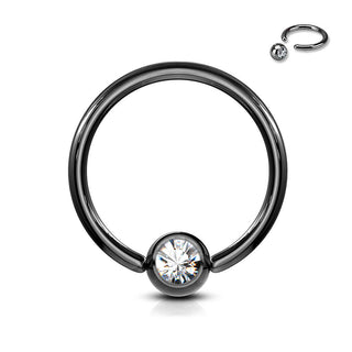 Anillo Bola Circonita Cierre de bola