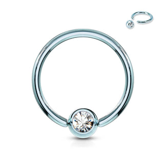 Anillo Bola Circonita Cierre de bola
