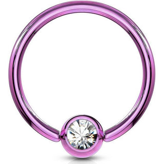 Anillo Bola Circonita Cierre de bola