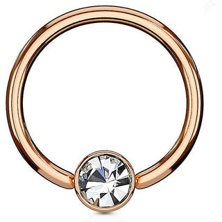 Anillo circonita Plano Cierre de bola