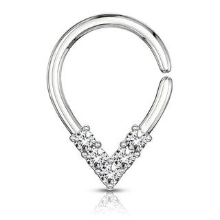 Anillo Chavron 5 Circonita Flexible
