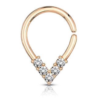 Anillo Chavron 5 Circonita Flexible