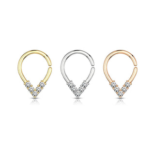 Anillo Chavron 5 Circonita Flexible