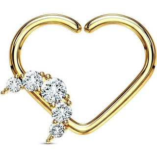 Anillo Corazón Luna Circonita Flexible
