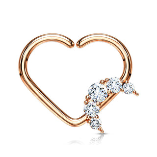 Anillo Corazón Luna Circonita Flexible