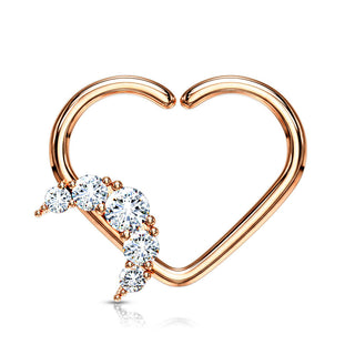 Anillo Corazón Luna Circonita Flexible