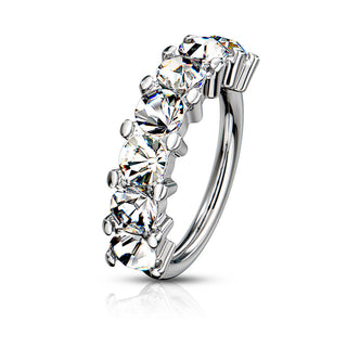 Anillo 7 Circonitas Flexible