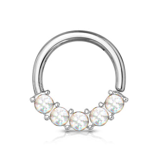 Anillo 5 Piedra sintética luminosa Flexible