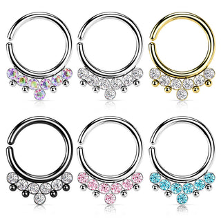 Anillo 7 Circonita Plano Flexible