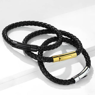 Negro trenzado y plata