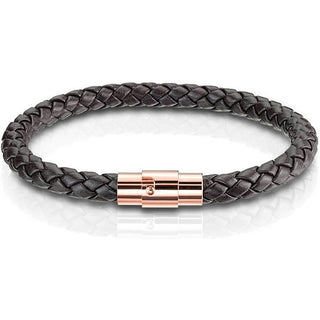 Trenzado Marrón y oro rosa Imán