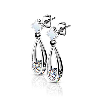 Colgante gota con circonita