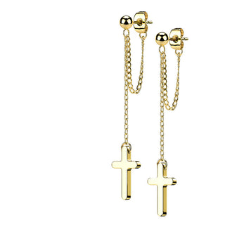 Cruz y cadena colgantes