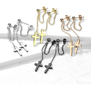 Cruz y cadena colgantes