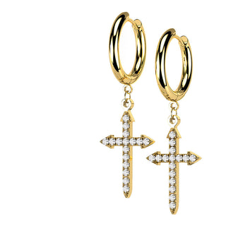 Colgante con cruz de circonitas