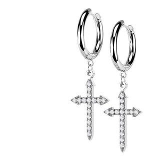 Colgante con cruz de circonitas
