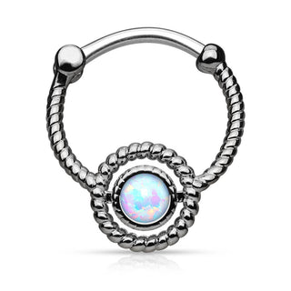 Septum Piercing Clicker Ópalo Clicker