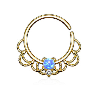 Anillo Ópalo Filigrana Flexible