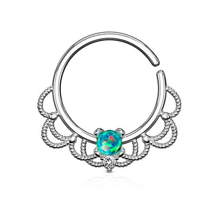 Anillo Ópalo Filigrana Flexible