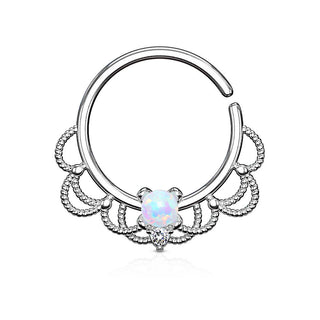 Anillo Ópalo Filigrana Flexible